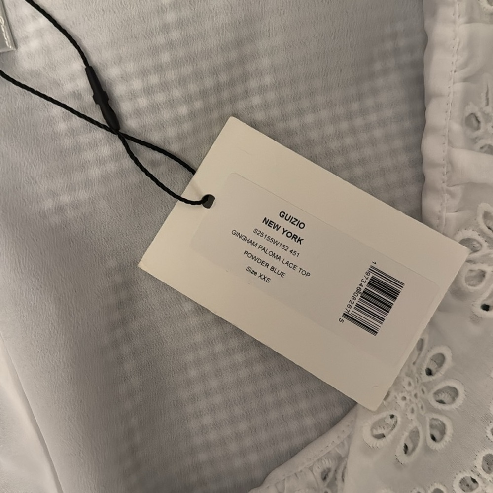 Guizio paloma powder blue gingham top - Picture 2 of 2